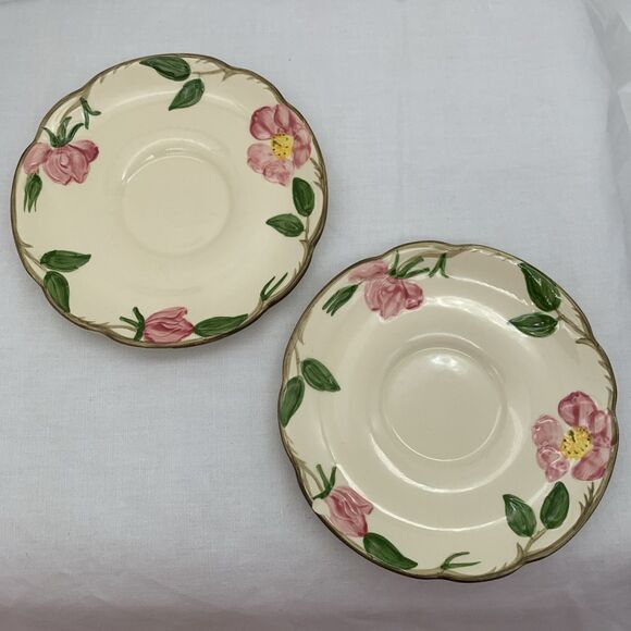 Franciscan Desert Rose Tea Cups and Saucers Vintage Set of 2 Made in USA *READ* - Picture 10 of 12